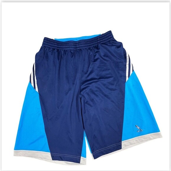 Adidas Shorts Men Large Blue Climalite Athletic Basketball Gym Drawstring - Picture 1 of 14